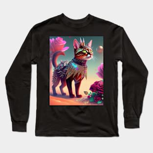 Futuristic Abyssinian Cat Long Sleeve T-Shirt